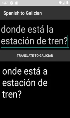 Spanish to Galician Translator android App screenshot 1